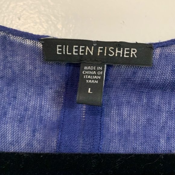 SALE🔥 Eileen Fisher Purple Linen Viscose V- Neck Tunic - Picture 7 of 11